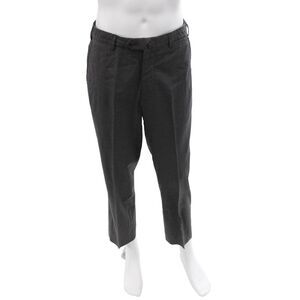 Domenico Vacca Mens Ankle Cropped Dress Pants Dark Gray Wool Blend Size 48